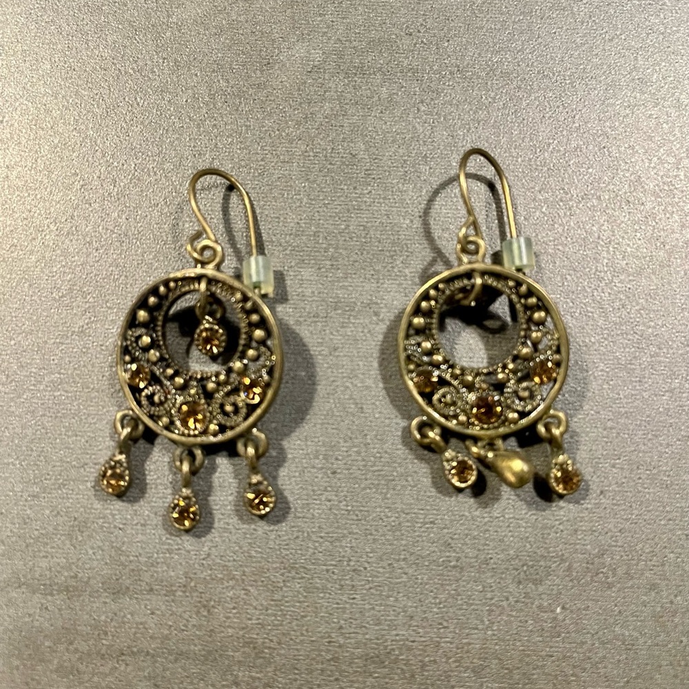 Oxidized bronze earrings